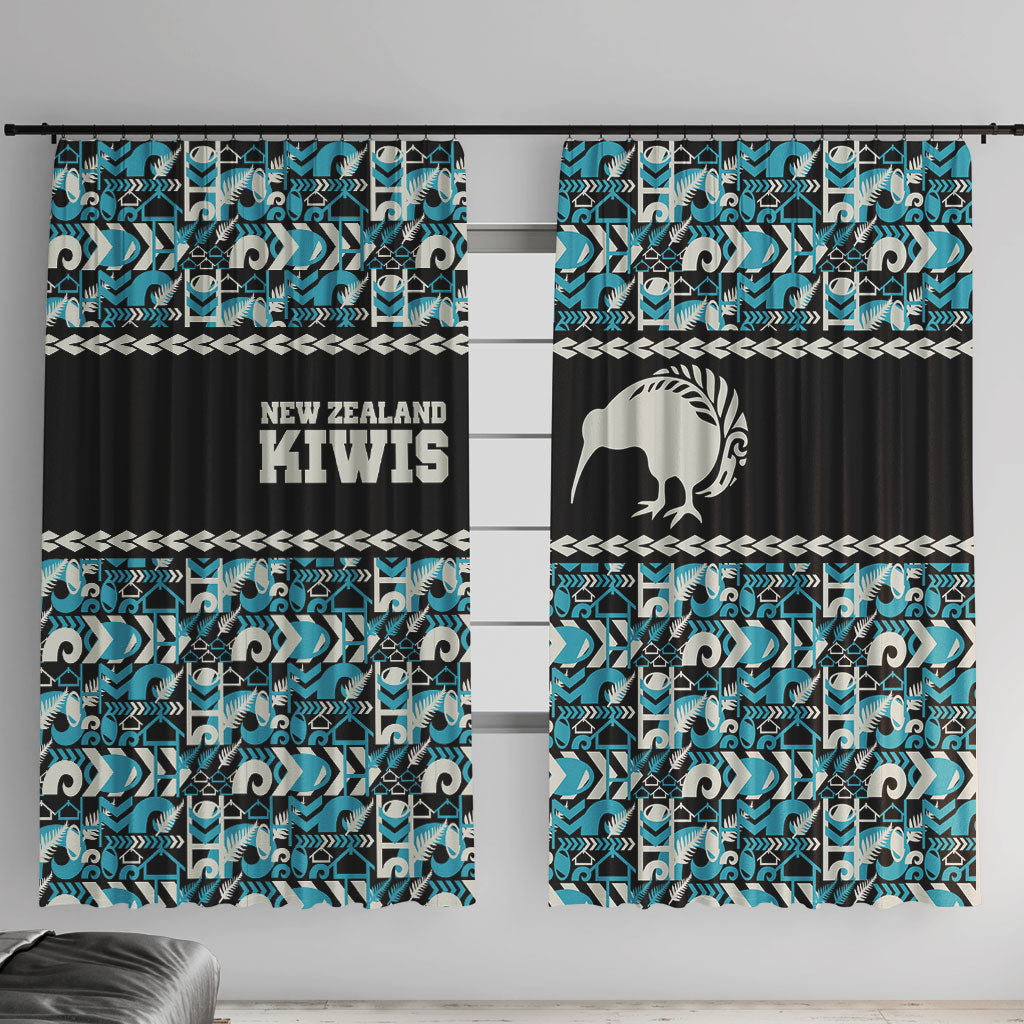 Aotearoa New Zealand Kiwis Tima Riki Motu Window Curtain