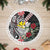 Hawaii Monk Seal Santa Tree Skirt Hibiscus Kakau Pattern Mele Kalikimaka