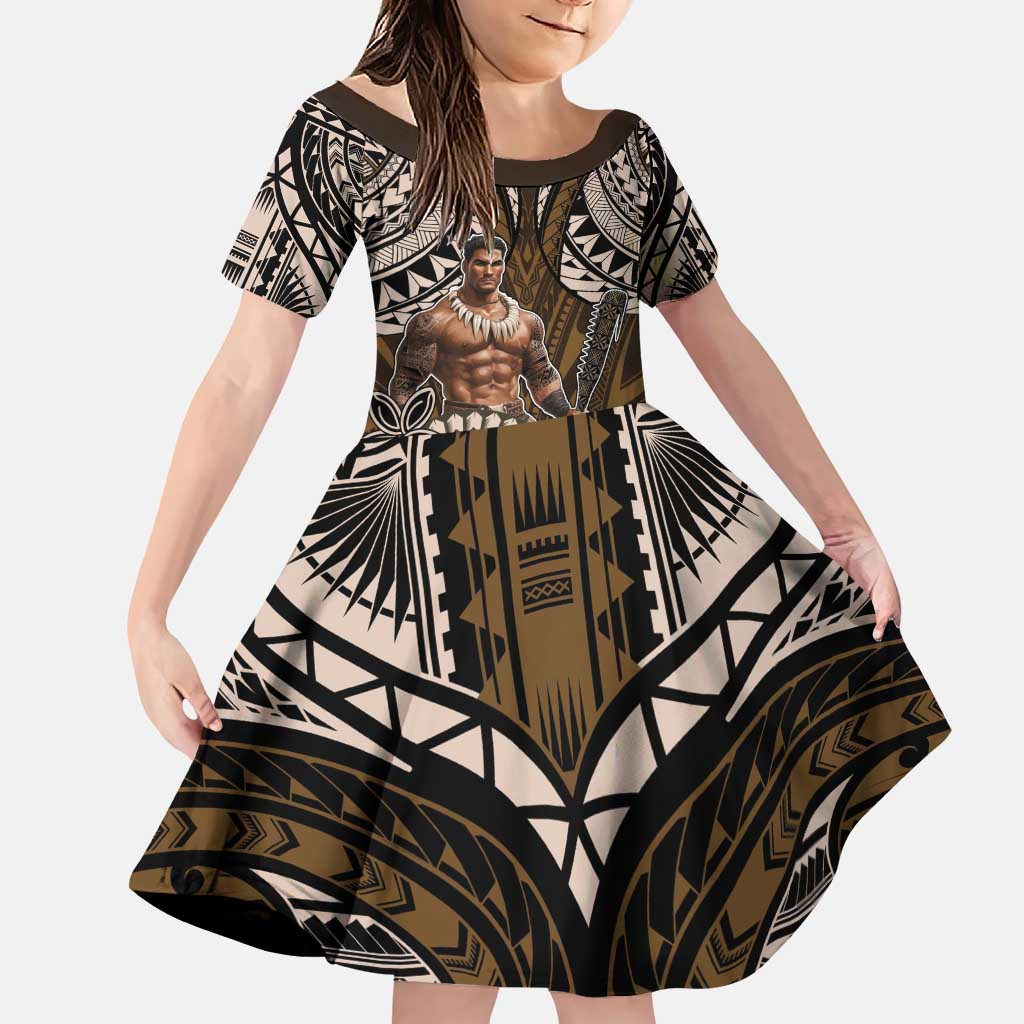 Samoa Warrior Family Matching Puletasi and Hawaiian Shirt The Mighty Samoan Warrior Spirit