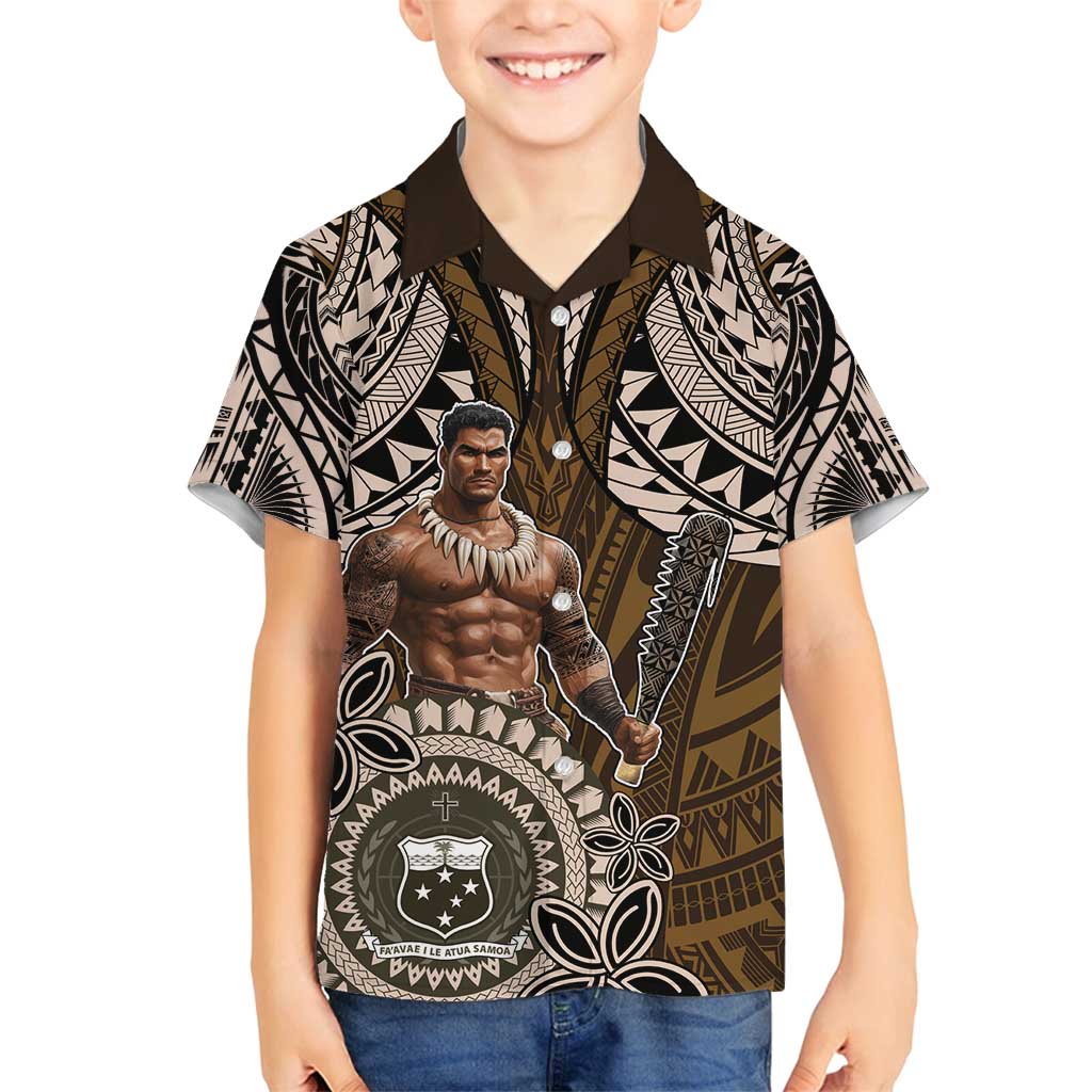 Samoa Warrior Family Matching Puletasi and Hawaiian Shirt The Mighty Samoan Warrior Spirit
