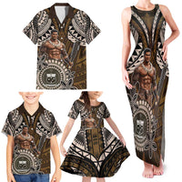Samoa Warrior Family Matching Tank Maxi Dress and Hawaiian Shirt The Mighty Samoan Warrior Spirit