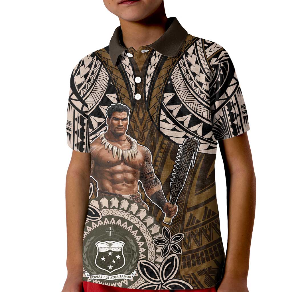 Samoa Warrior Kid Polo Shirt The Mighty Samoan Warrior Spirit