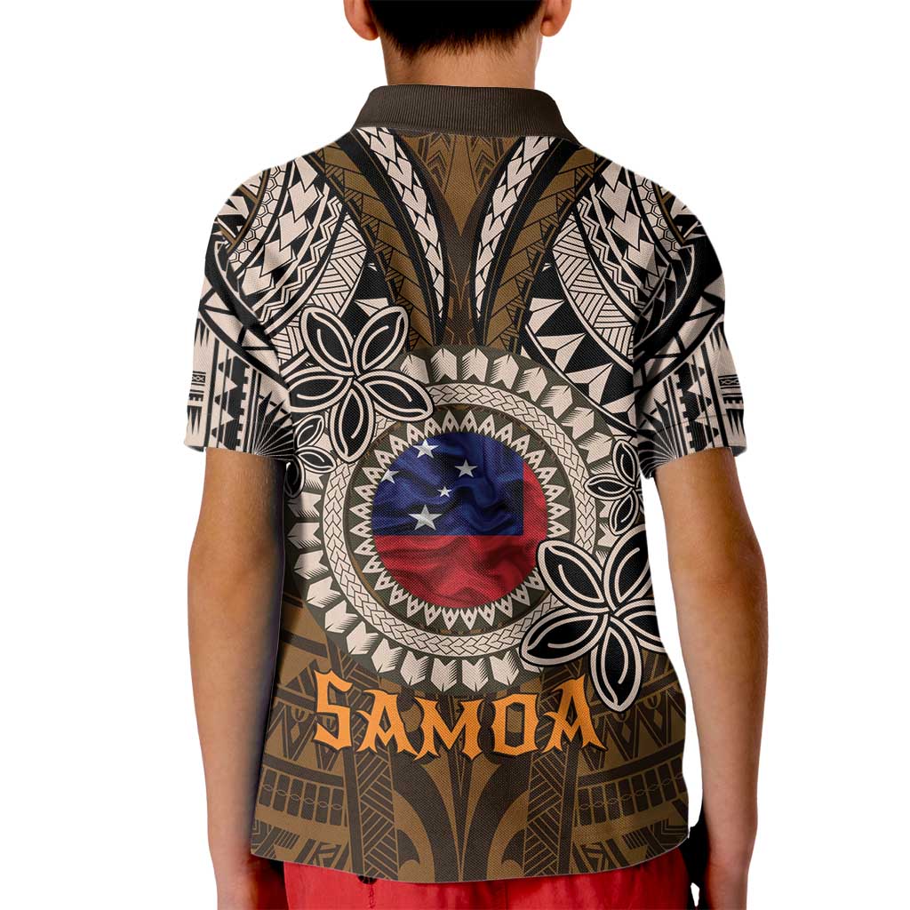 Samoa Warrior Kid Polo Shirt The Mighty Samoan Warrior Spirit