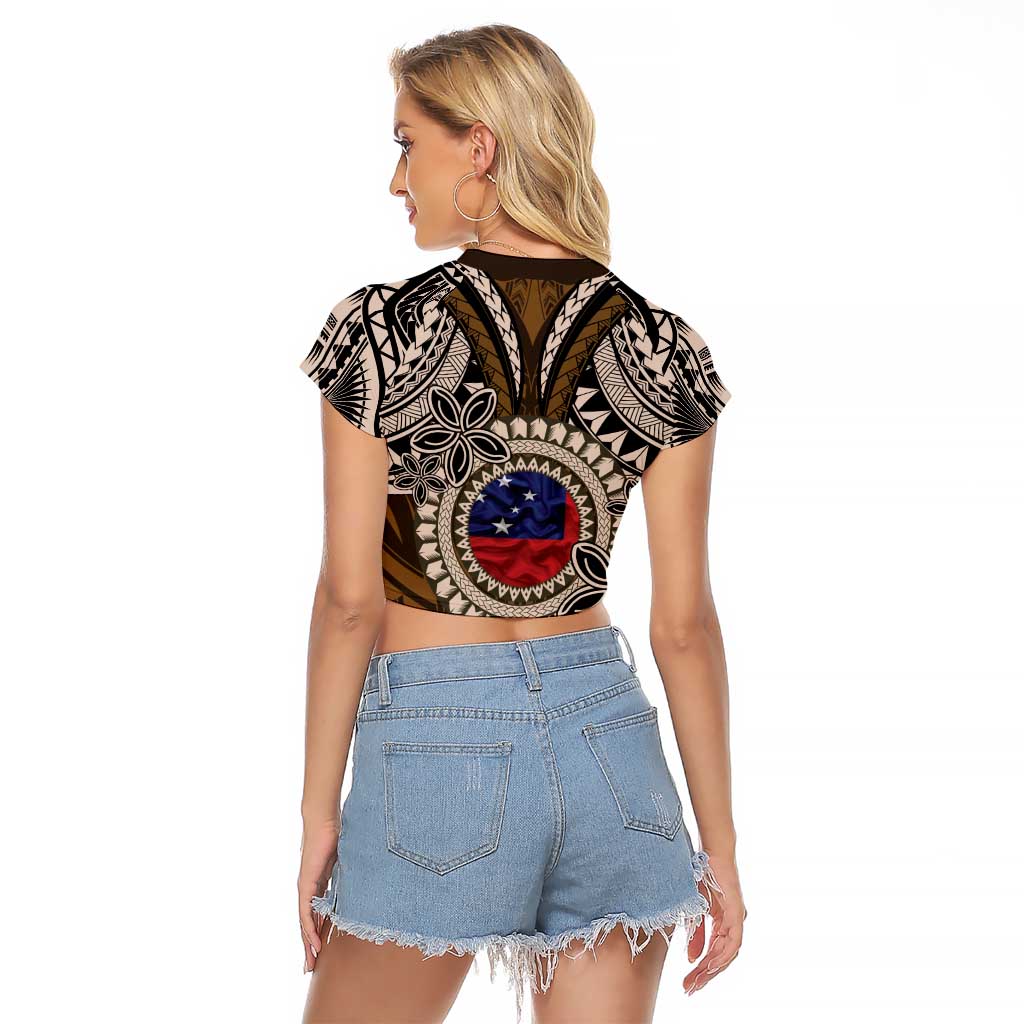 Samoa Warrior Raglan Cropped T Shirt The Mighty Samoan Warrior Spirit