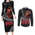 Samoan Pride Polynesian Tribal Warrior Couples Matching Long Sleeve Bodycon Dress and Long Sleeve Button Shirt 685 Samoa Mo Samoa
