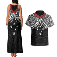 Samoan Tanoa Kava Bowl Ula Fala Couples Matching Tank Maxi Dress and Hawaiian Shirt Polynesian Tribal Vibe