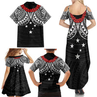 Samoan Tanoa Kava Bowl Ula Fala Family Matching Summer Maxi Dress and Hawaiian Shirt Polynesian Tribal Vibe