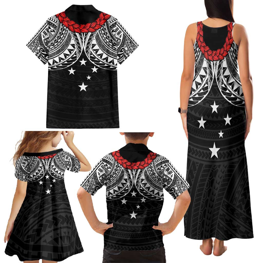 Samoan Tanoa Kava Bowl Ula Fala Family Matching Tank Maxi Dress and Hawaiian Shirt Polynesian Tribal Vibe