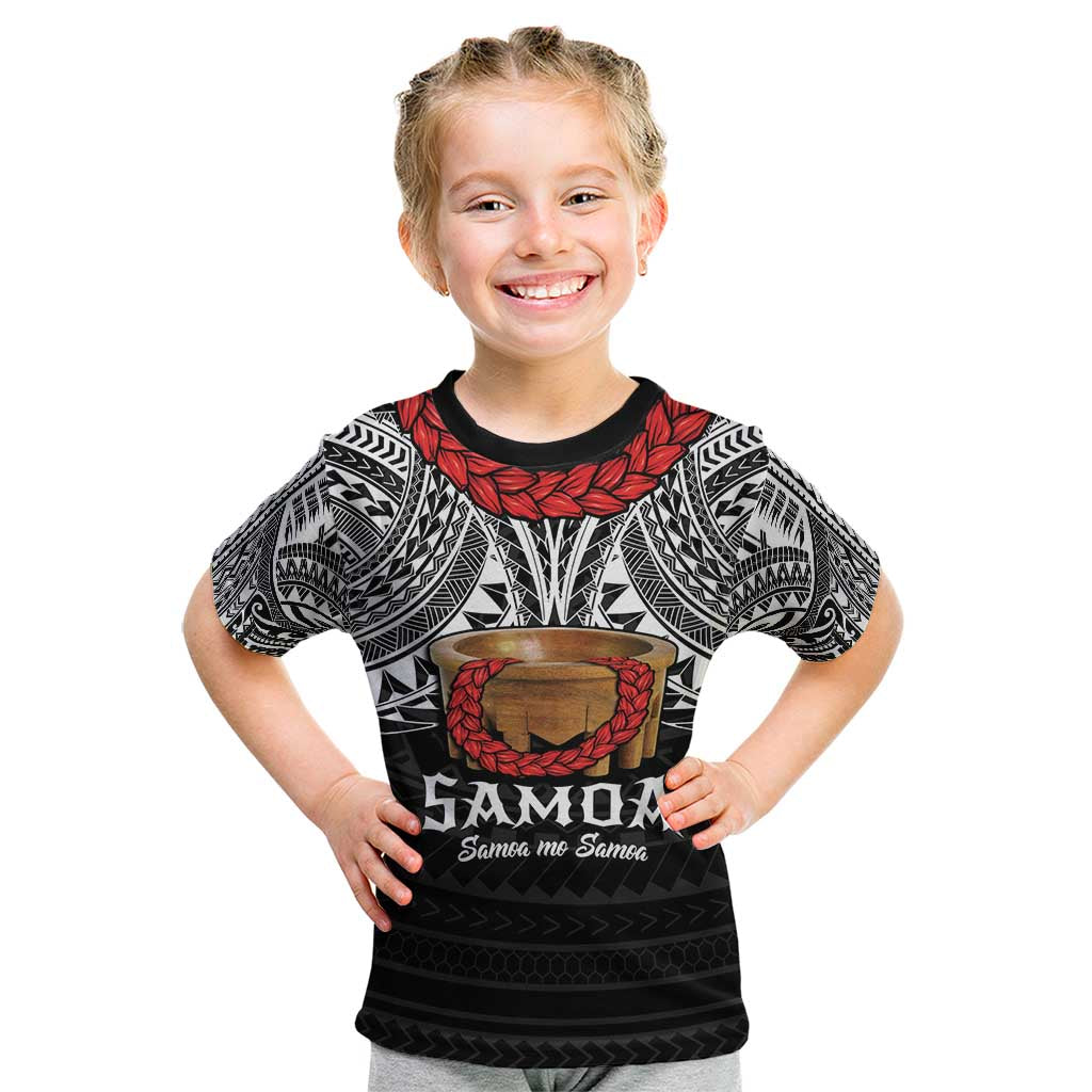 Samoan Tanoa Kava Bowl Ula Fala Kid T Shirt Polynesian Tribal Vibe