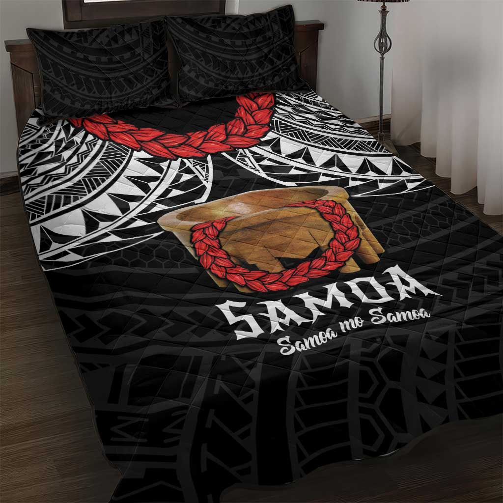 Samoan Tanoa Kava Bowl Ula Fala Quilt Bed Set Polynesian Tribal Vibe