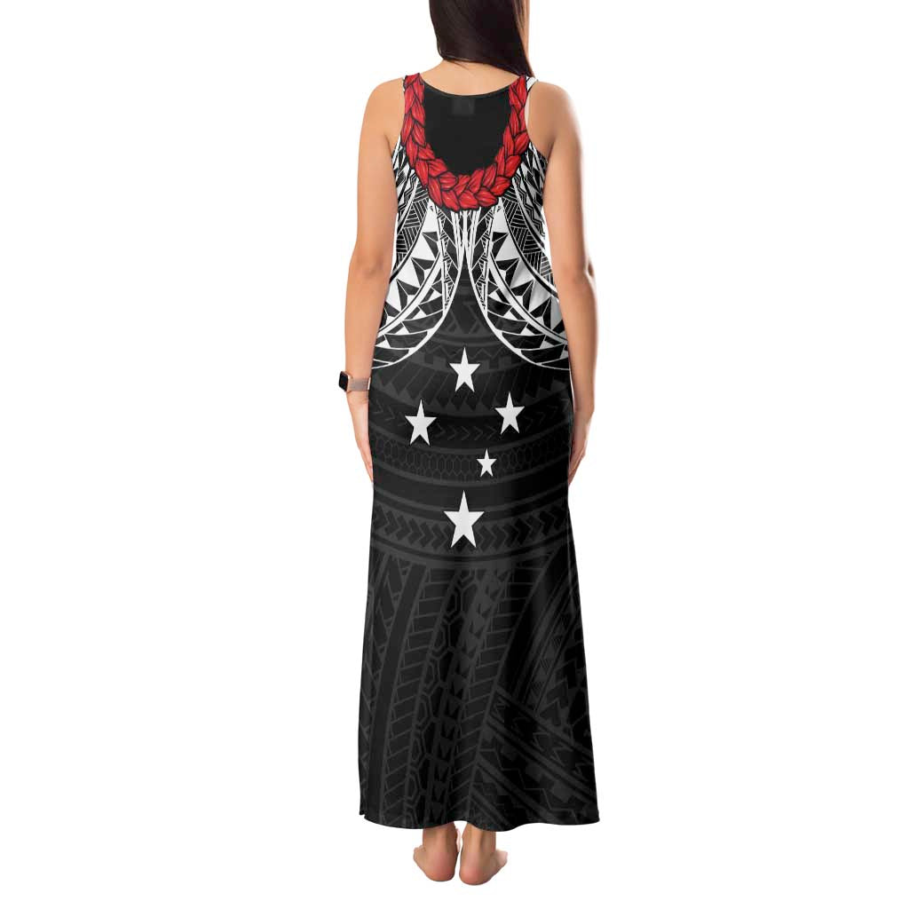 Samoan Tanoa Kava Bowl Ula Fala Tank Maxi Dress Polynesian Tribal Vibe