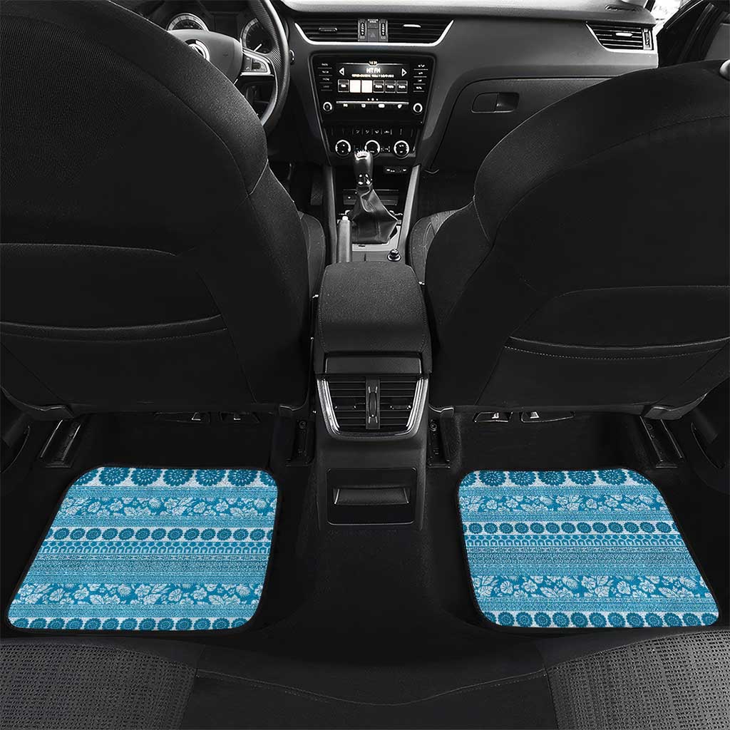 Fiji Marau na Kerisimasi Car Mats Aqua Tagimoucia Tapa Masi Tribal - Polynesian Pride