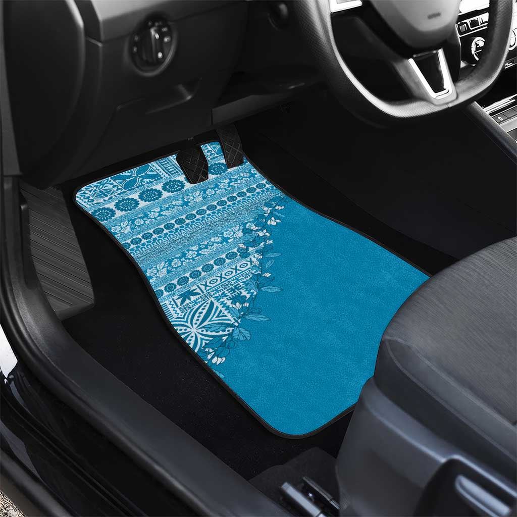 Fiji Marau na Kerisimasi Car Mats Aqua Tagimoucia Tapa Masi Tribal - Polynesian Pride