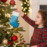 Fiji Marau na Kerisimasi Christmas Stocking Aqua Tagimoucia Tapa Masi Tribal - Polynesian Pride