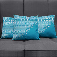 Fiji Marau na Kerisimasi Pillow Cover Aqua Tagimoucia Tapa Masi Tribal - Polynesian Pride