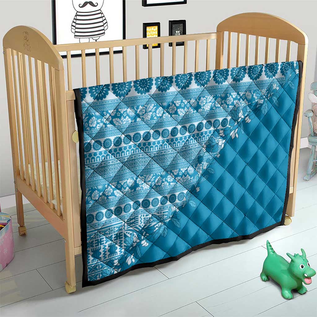 Fiji Marau na Kerisimasi Quilt Aqua Tagimoucia Tapa Masi Tribal - Polynesian Pride