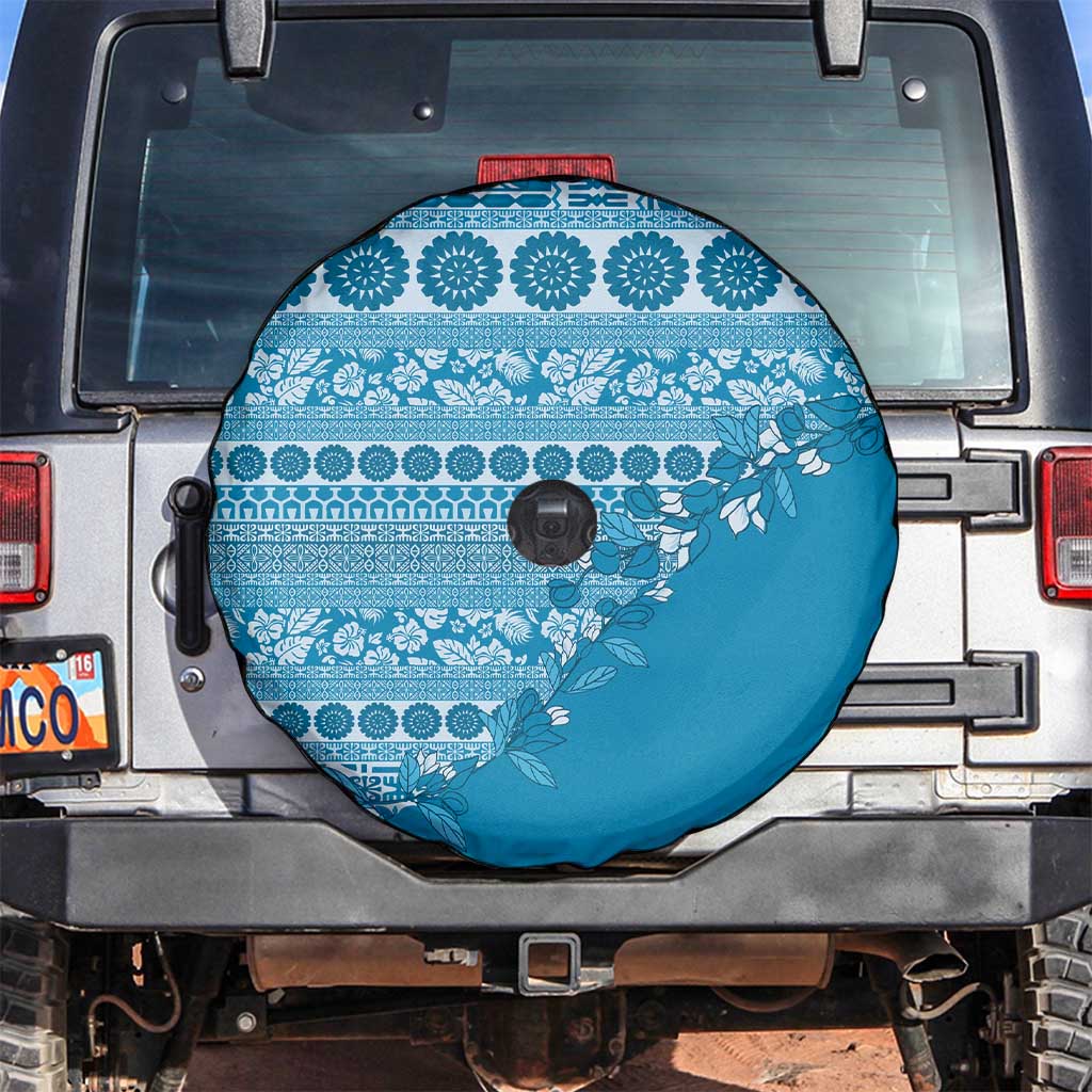Fiji Marau na Kerisimasi Spare Tire Cover Aqua Tagimoucia Tapa Masi Tribal - Polynesian Pride