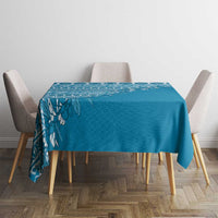Fiji Marau na Kerisimasi Tablecloth Aqua Tagimoucia Tapa Masi Tribal - Polynesian Pride