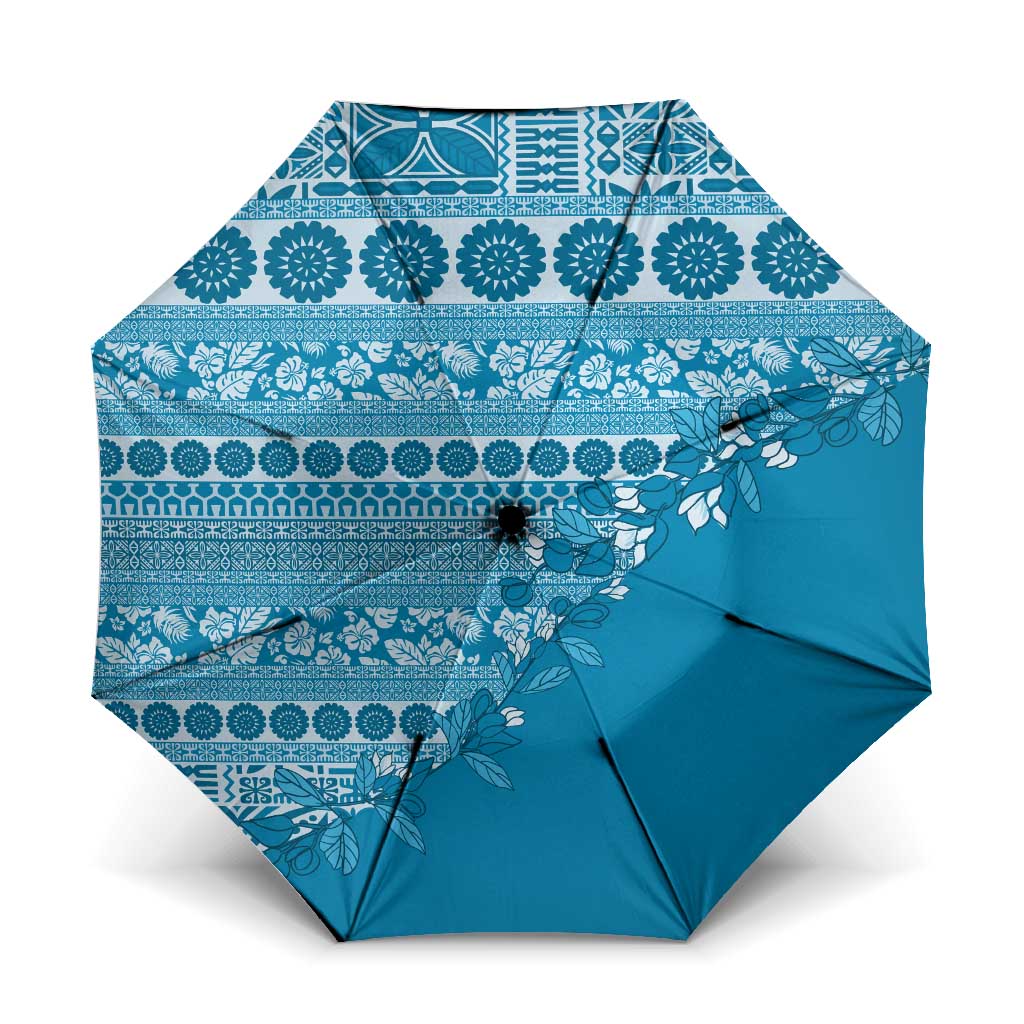 Fiji Marau na Kerisimasi Umbrella Aqua Tagimoucia Tapa Masi Tribal - Polynesian Pride
