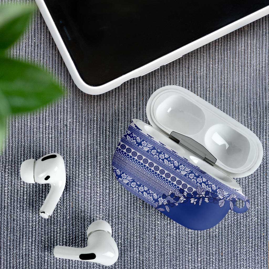 Fiji Marau na Kerisimasi AirPods Case Blue Tagimoucia Tapa Masi Tribal - Polynesian Pride
