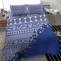 Fiji Marau na Kerisimasi Bedding Set Blue Tagimoucia Tapa Masi Tribal - Polynesian Pride