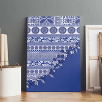 Fiji Marau na Kerisimasi Canvas Wall Art Blue Tagimoucia Tapa Masi Tribal - Polynesian Pride