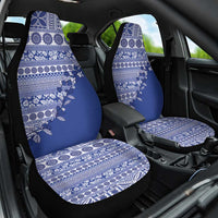 Fiji Marau na Kerisimasi Car Seat Cover Blue Tagimoucia Tapa Masi Tribal - Polynesian Pride