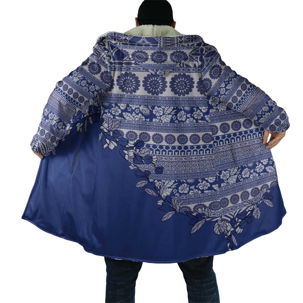 Fiji Marau na Kerisimasi Cloak Blue Tagimoucia Tapa Masi Tribal - Polynesian Pride