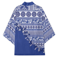 Fiji Marau na Kerisimasi Kimono Blue Tagimoucia Tapa Masi Tribal - Polynesian Pride