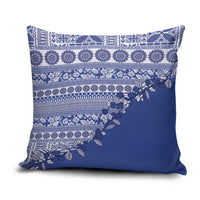 Fiji Marau na Kerisimasi Pillow Cover Blue Tagimoucia Tapa Masi Tribal - Polynesian Pride