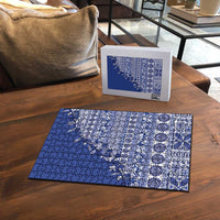 Fiji Marau na Kerisimasi Puzzle Blue Tagimoucia Tapa Masi Tribal - Polynesian Pride