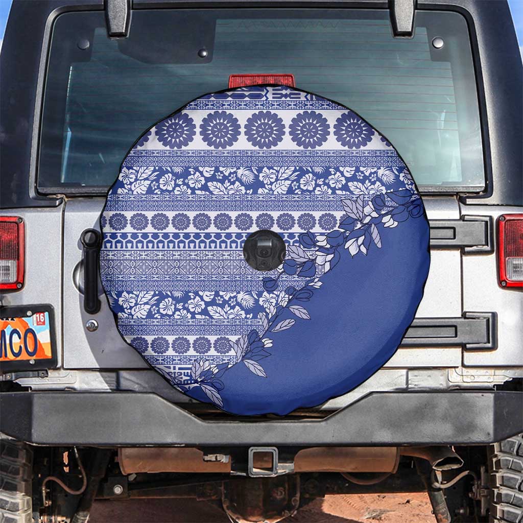 Fiji Marau na Kerisimasi Spare Tire Cover Blue Tagimoucia Tapa Masi Tribal - Polynesian Pride