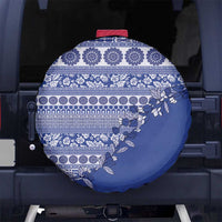 Fiji Marau na Kerisimasi Spare Tire Cover Blue Tagimoucia Tapa Masi Tribal - Polynesian Pride
