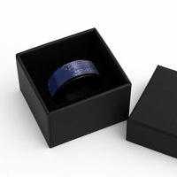 Fiji Marau na Kerisimasi Spinner Ring Blue Tagimoucia Tapa Masi Tribal - Polynesian Pride