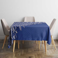 Fiji Marau na Kerisimasi Tablecloth Blue Tagimoucia Tapa Masi Tribal - Polynesian Pride