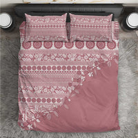 Fiji Marau na Kerisimasi Bedding Set Dusty Rose Tagimoucia Tapa Masi Tribal - Polynesian Pride