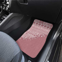 Fiji Marau na Kerisimasi Car Mats Dusty Rose Tagimoucia Tapa Masi Tribal - Polynesian Pride