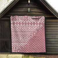 Fiji Marau na Kerisimasi Quilt Dusty Rose Tagimoucia Tapa Masi Tribal - Polynesian Pride