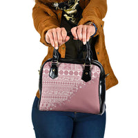 Fiji Marau na Kerisimasi Shoulder Handbag Dusty Rose Tagimoucia Tapa Masi Tribal - Polynesian Pride