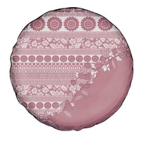 Fiji Marau na Kerisimasi Spare Tire Cover Dusty Rose Tagimoucia Tapa Masi Tribal - Polynesian Pride