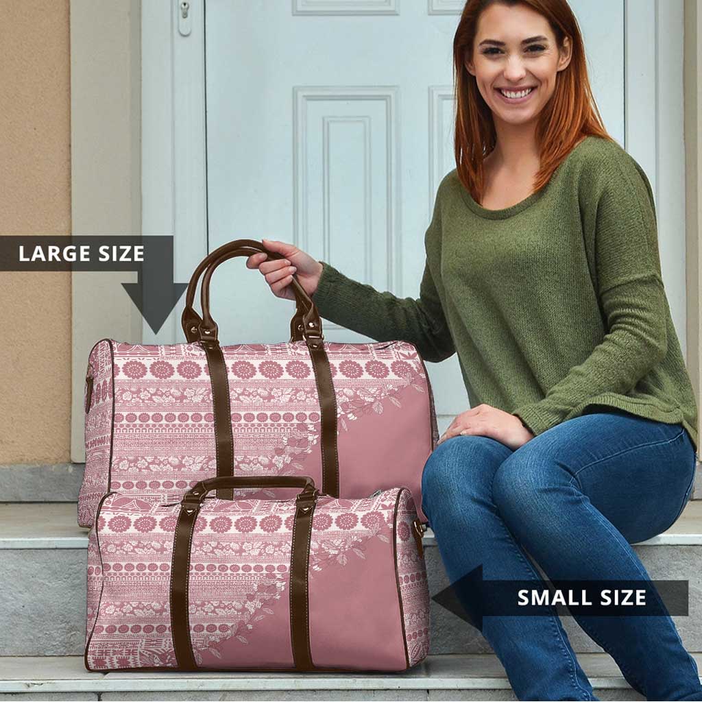 Fiji Marau na Kerisimasi Travel Bag Dusty Rose Tagimoucia Tapa Masi Tribal - Polynesian Pride
