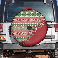 Fiji Marau na Kerisimasi Spare Tire Cover Red Tagimoucia Tapa Masi Tribal - Polynesian Pride