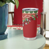 Fiji Marau na Kerisimasi Tumbler Cup Red Tagimoucia Tapa Masi Tribal - Polynesian Pride
