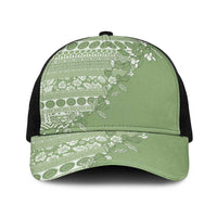 Fiji Marau na Kerisimasi Baseball Net Cap Sage Green Tagimoucia Tapa Masi Tribal - Polynesian Pride