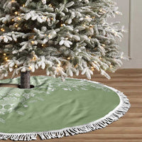 Fiji Marau na Kerisimasi Tree Skirt Sage Green Tagimoucia Tapa Masi Tribal - Polynesian Pride