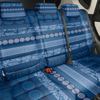 Fiji Marau na Kerisimasi Back Car Seat Cover Blue Tapa Masi Inspired Christmas - Polynesian Pride