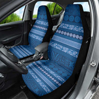 Fiji Marau na Kerisimasi Car Seat Cover Blue Tapa Masi Inspired Christmas - Polynesian Pride