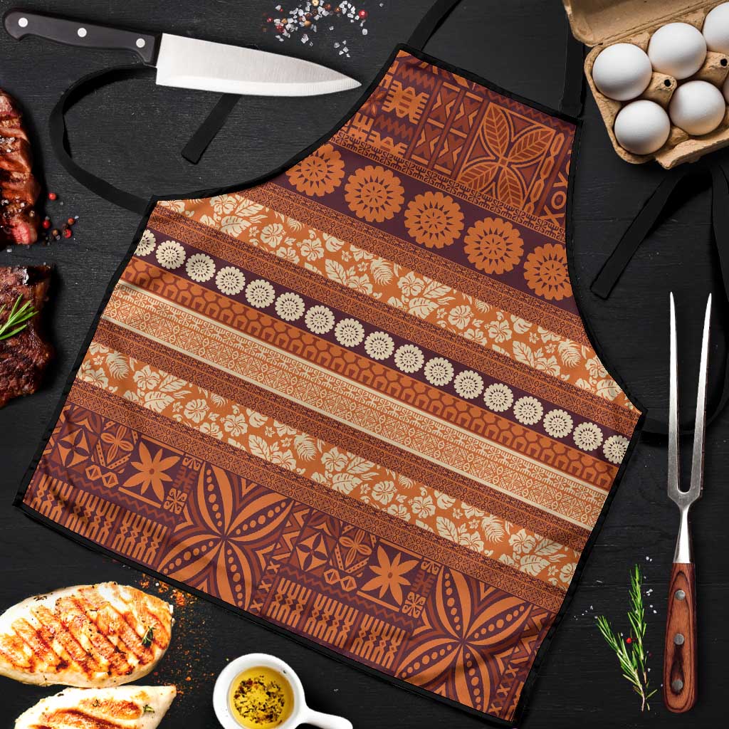 Fiji Marau na Kerisimasi Apron Gold Tapa Masi Inspired Christmas - Polynesian Pride