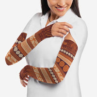 Fiji Marau na Kerisimasi Arm Sleeves Gold Tapa Masi Inspired Christmas - Polynesian Pride