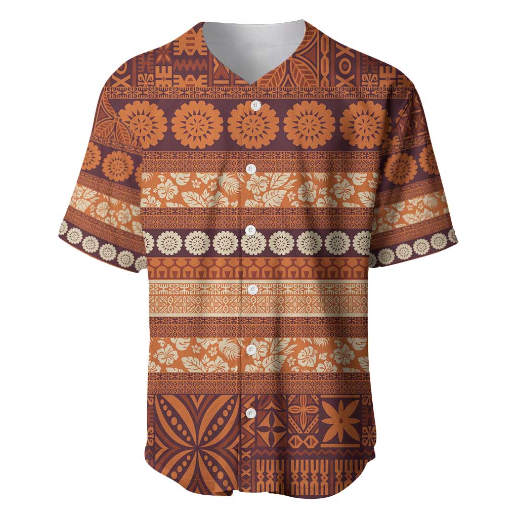 Fiji Marau na Kerisimasi Baseball Jersey Gold Tapa Masi Inspired Christmas - Polynesian Pride